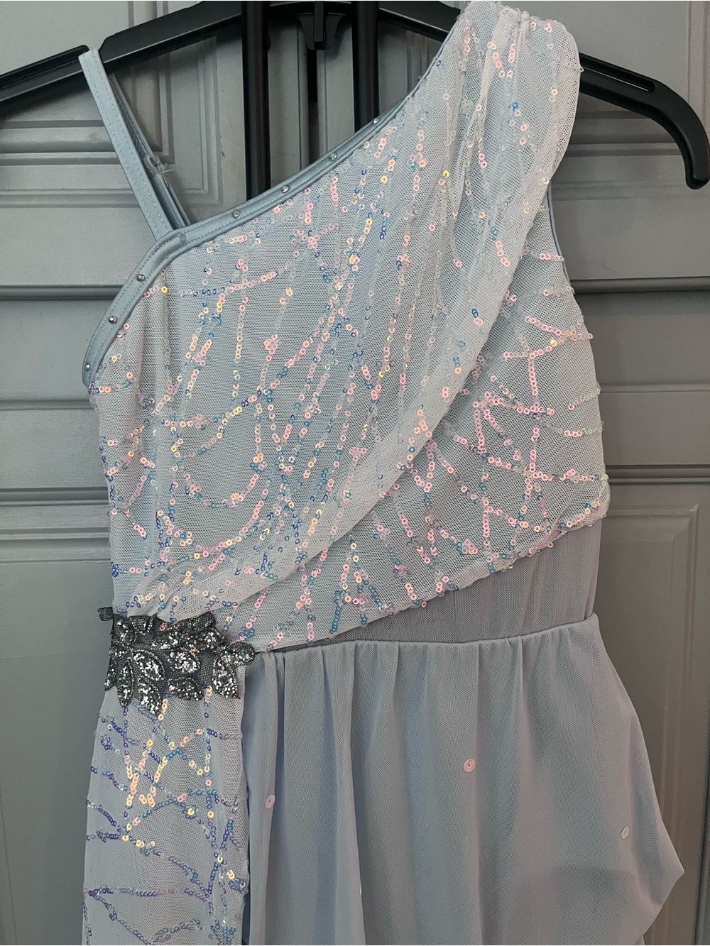 Weissman Perfect Style 14618 Draped Cascade Panel Lyrical Dress 2 Available - Picture 4 of 5